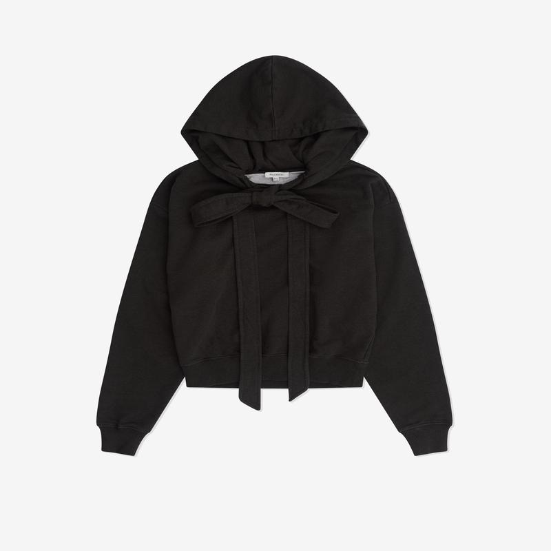 J.W. Anderson - Womens Tied Bow Hoodie - (Black)