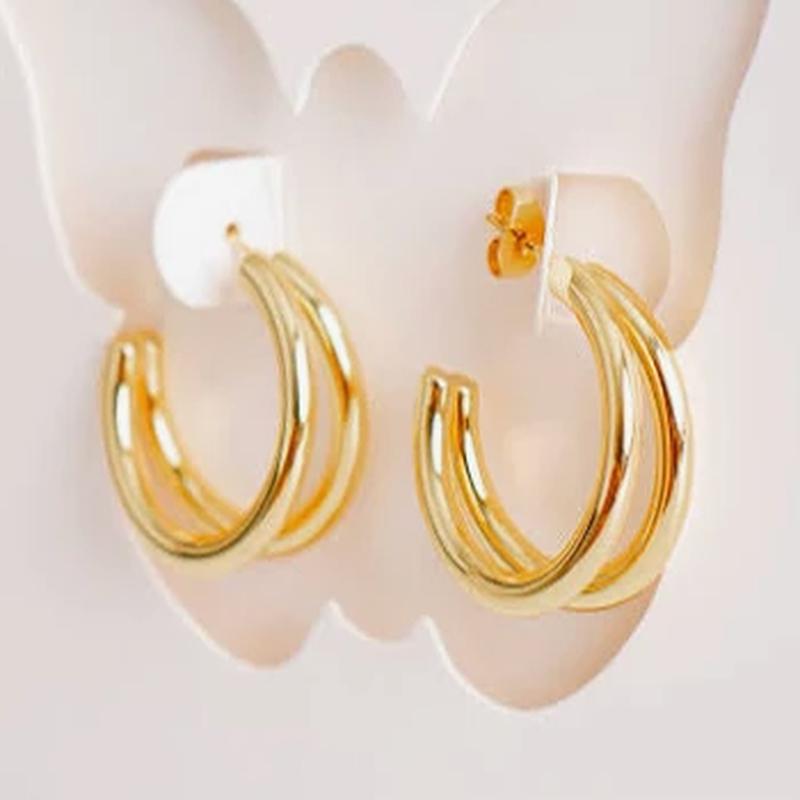 Lauren Kenzie Double Hoops