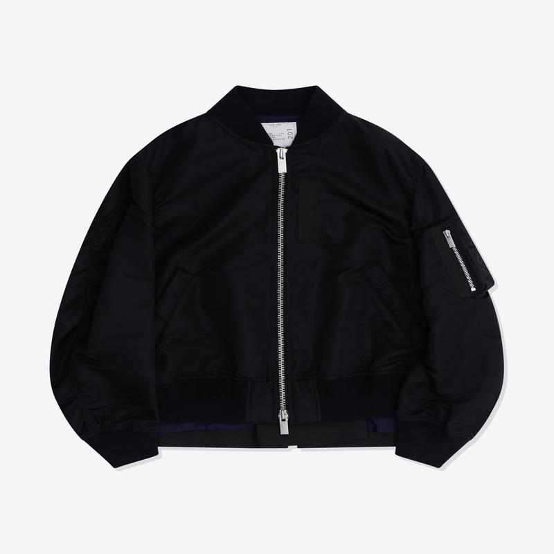 sacai - Womens Nylon Twill Bomber Jacket - (Black)