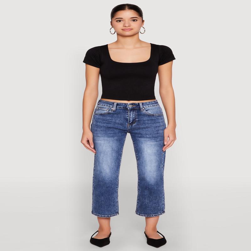 Seamless Square Neck Crop Top