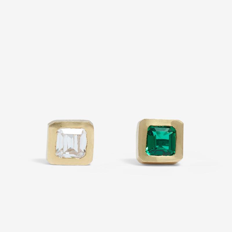 Seb Brown -  Mini Cushion Earring - (9K Yellow Gold)