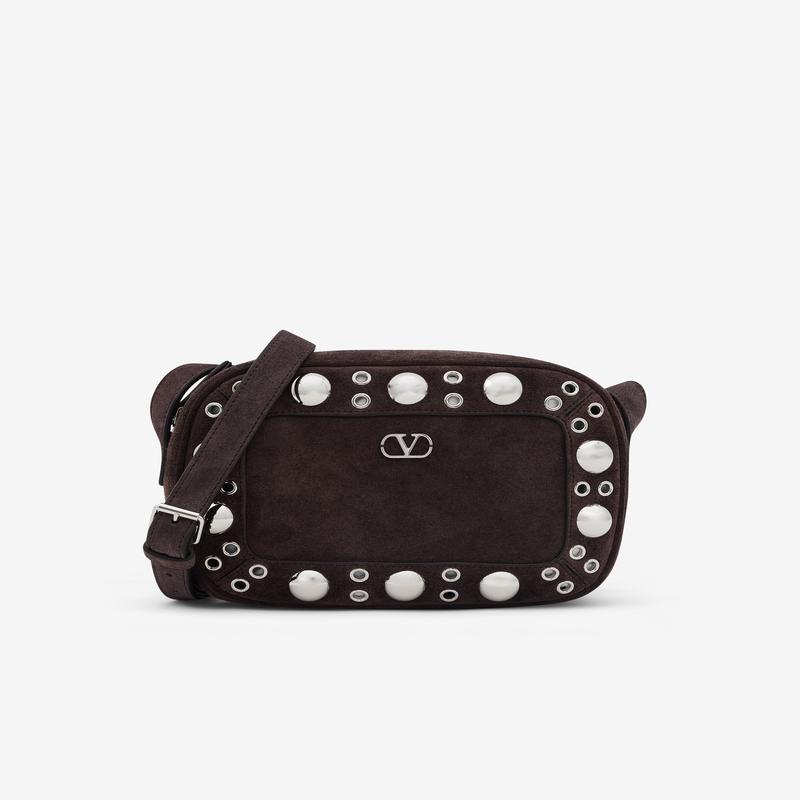 Valentino Garavani - Mens Nellcte Suede Shoulder Bag - (Brown)