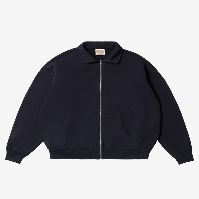 Cease - Mens Collar Zip Sweatshirt - (Black)