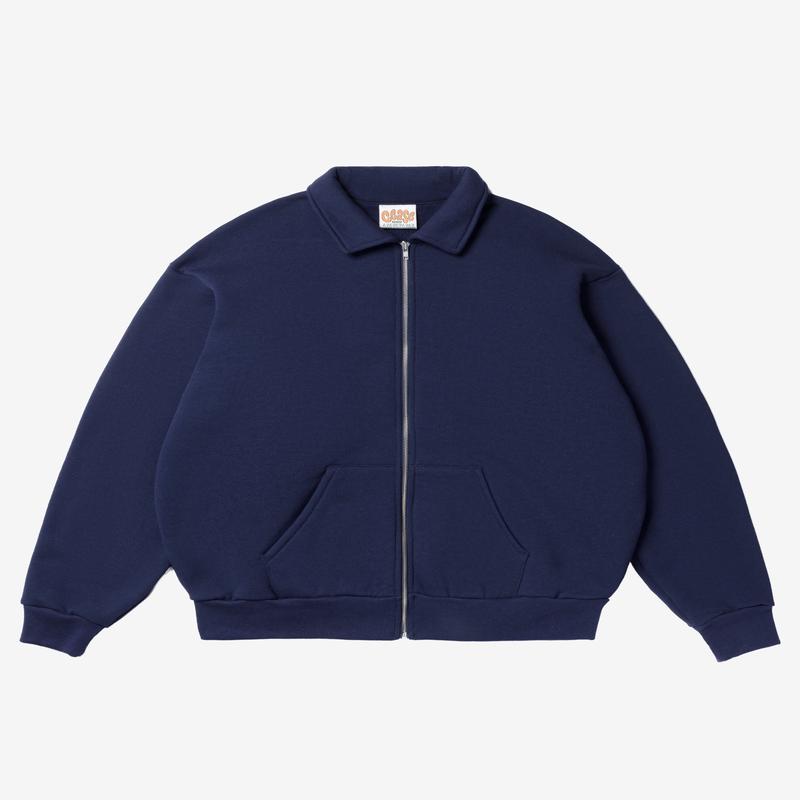 Cease - Mens Collar Zip Sweatshirt - (Navy)