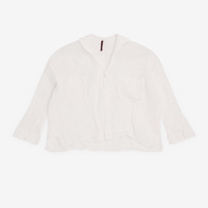 Daniela Gregis - Womens Shawl Collar Shirt - (White)