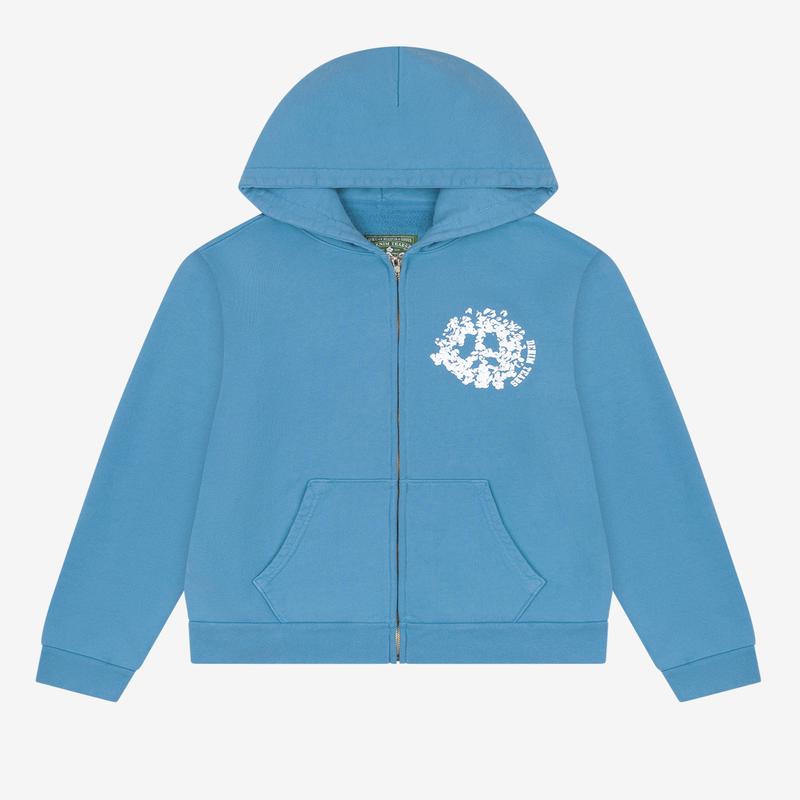 Denim Tears - Denim University Zip Hoodie - (Light Blue)