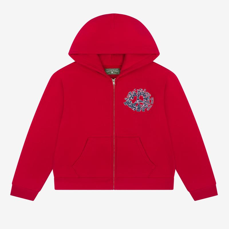 Denim Tears - Denim University Zip Hoodie - (Red)
