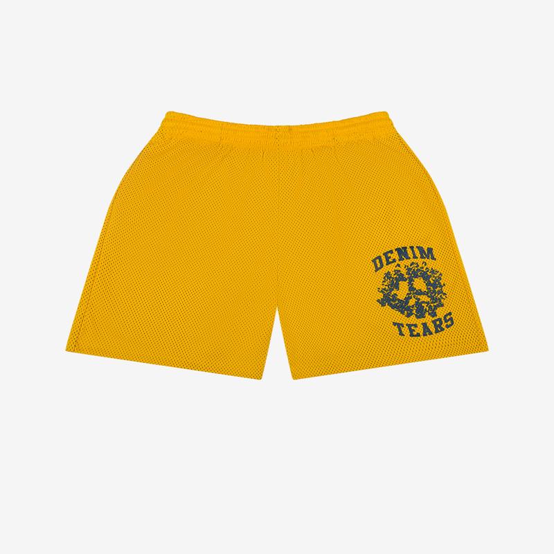 Denim Tears - Mens Denim University Mesh Shorts - (Yellow)