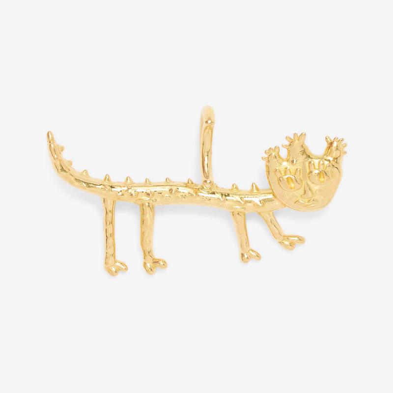 Kasmira's Moon - Adult Iguana Pickle Charm - (Yellow Gold)