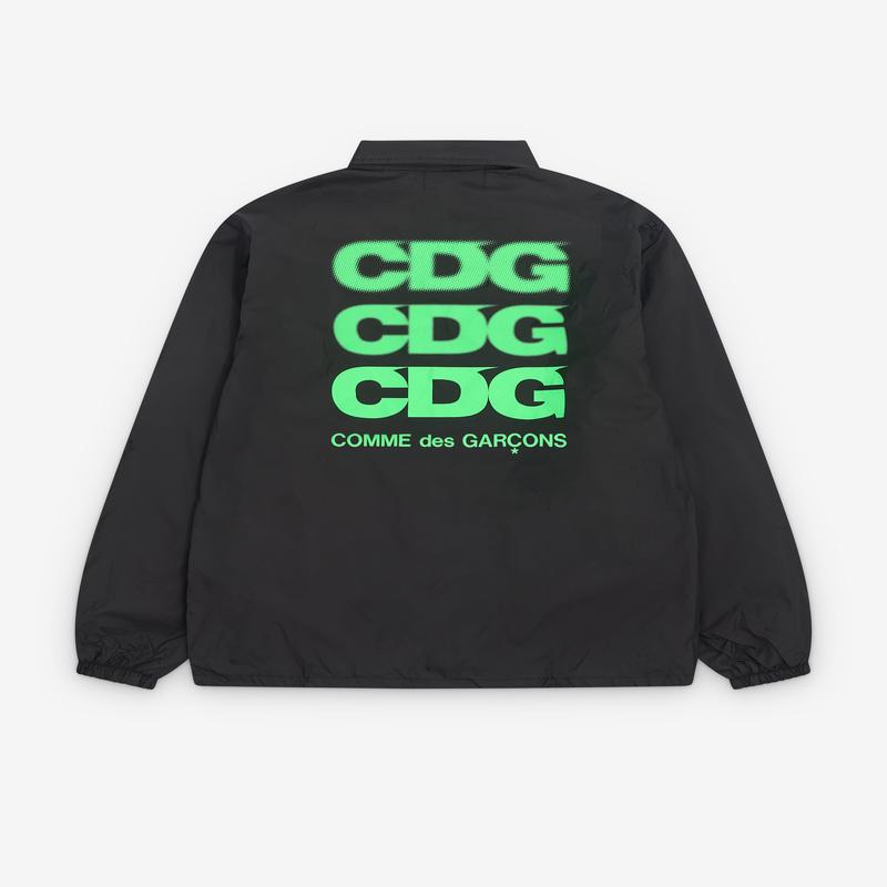 CDG - Fluorescent  Windbreaker - (Black/Green)
