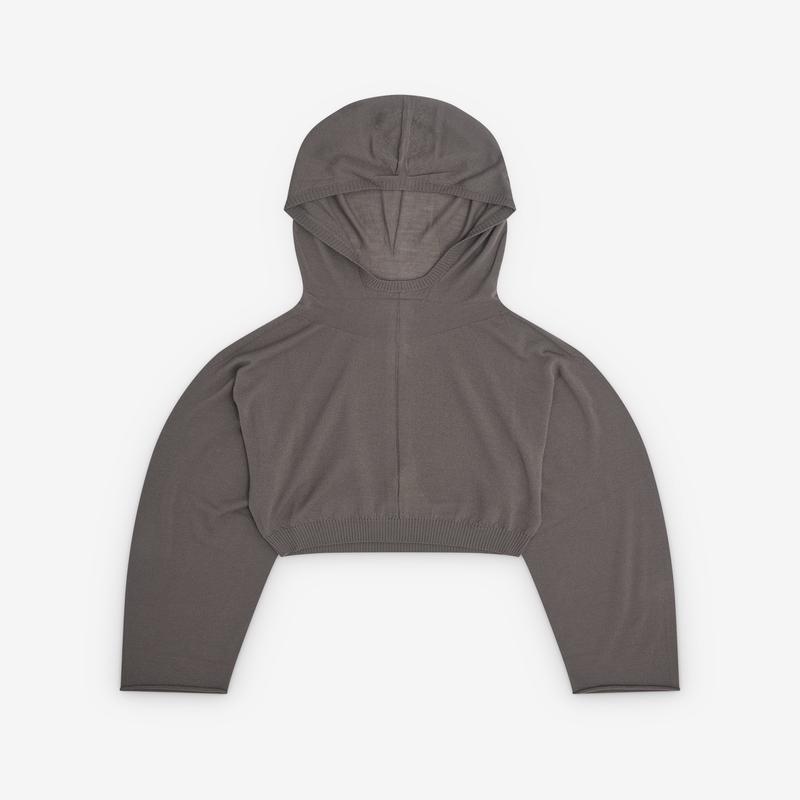 Rick Owens - Womens Cropped Hooded Tunic - (Dust)