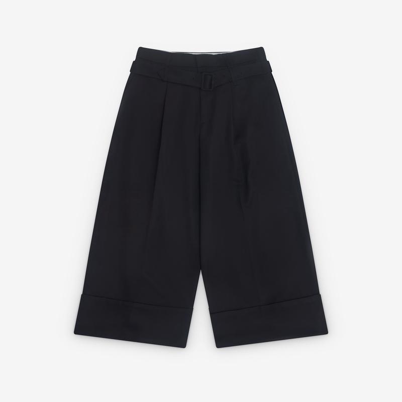 Simone Rocha - Mens Pleated Wide Leg Trousers - (Black)