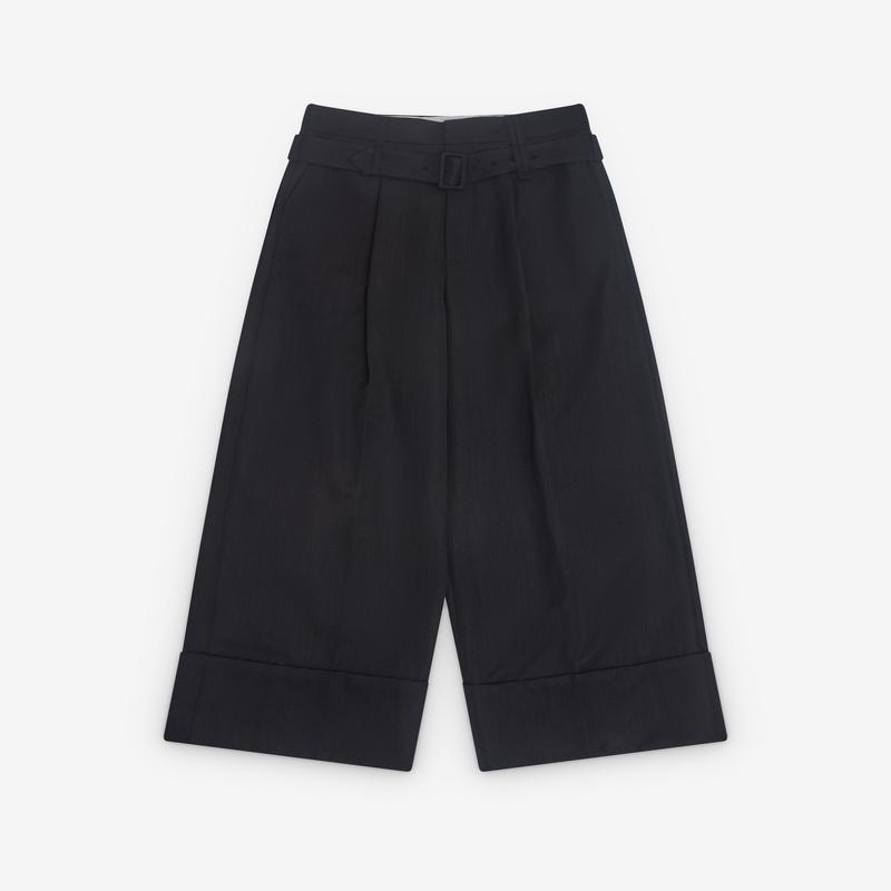 Simone Rocha - Mens Wide Leg Pleated Trousers - (Charcoal)