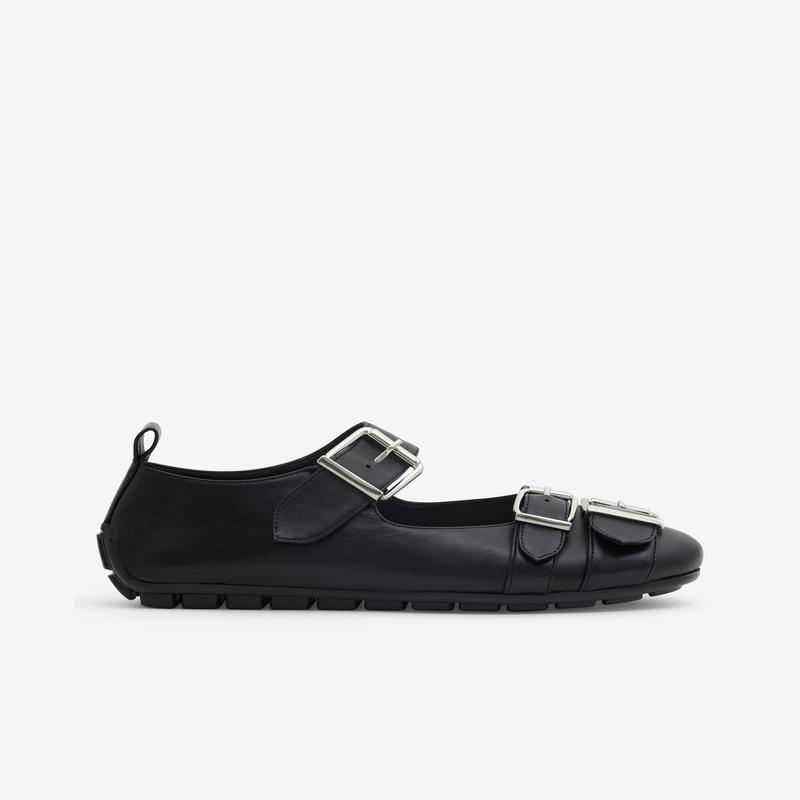 Simone Rocha - Womens Buckle Ballerina Shoes - (Black)