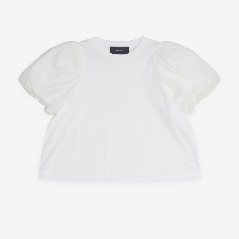 Simone Rocha - Womens Puff Sleeve T-Shirt - (White)