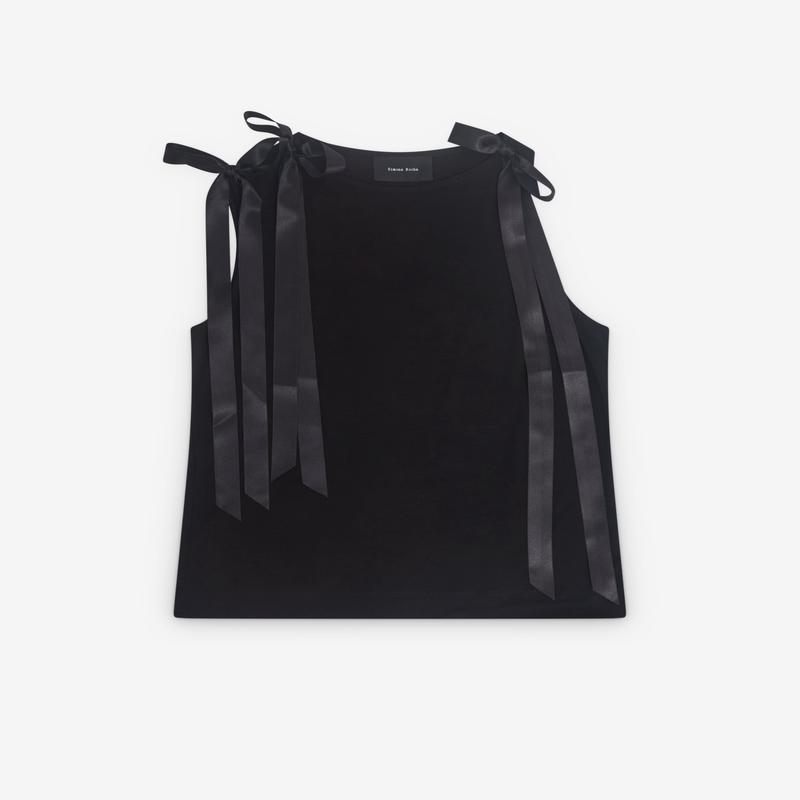 Simone Rocha - Womens Ribbon Tank Top - (Black)