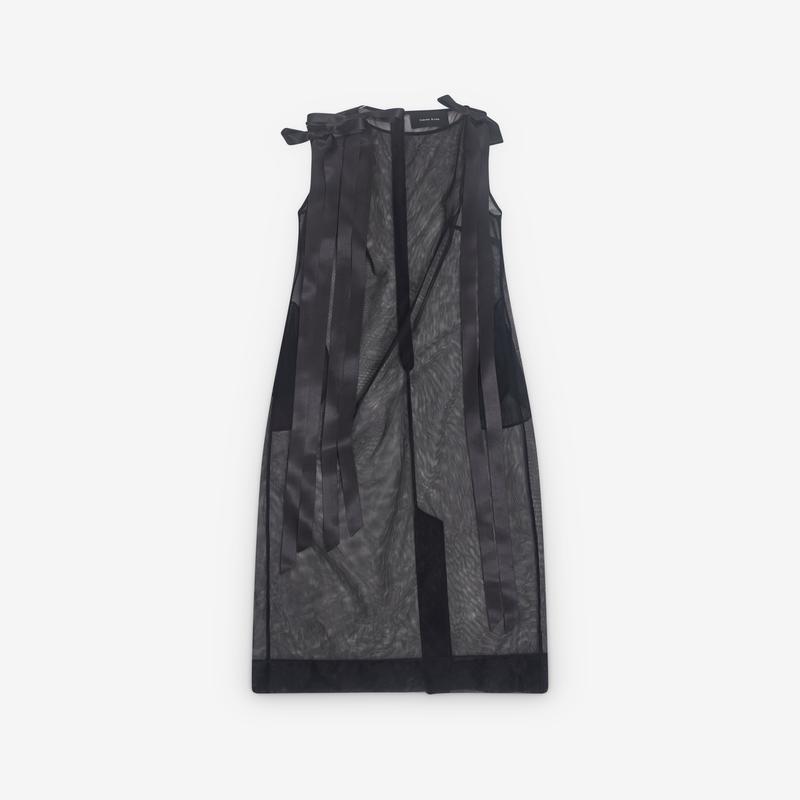 Simone Rocha - Womens Sheer Bow Strap Dress - (Black)