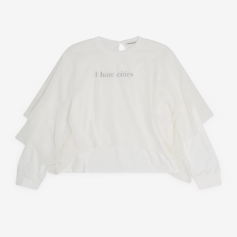 Undercover - Women's Tulle Overlay T-Shirt - (Off White)