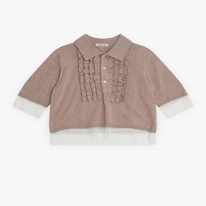 Undercover - Womens Knit Polo - (Light Beige)