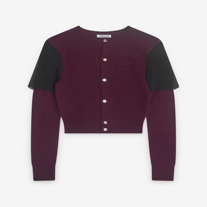 Undercover - Womens Overlay Knit Cardigan - (Bordeaux)