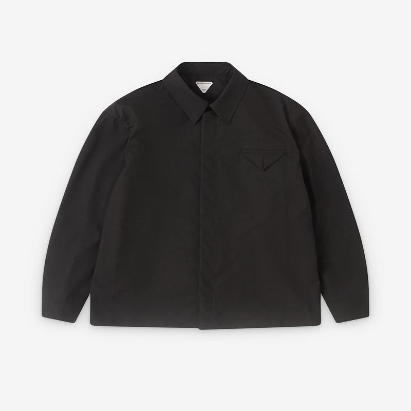 Bottega Veneta - Men's Fine Wool Shirt - (Charcoal Melange)