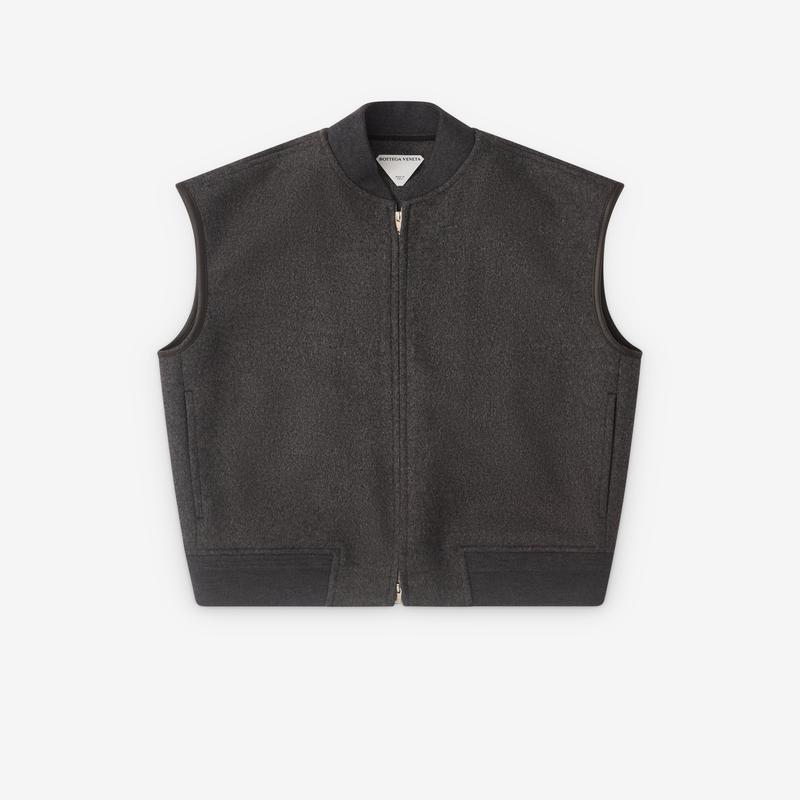 Bottega Veneta - Mens Double Face Wool Gilet - (Grey)