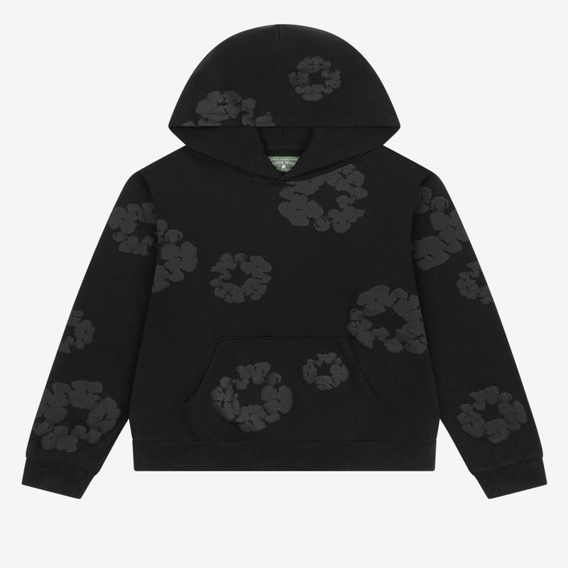 Denim Tears - Mono Cotton Wreath Hoodie - (Black)
