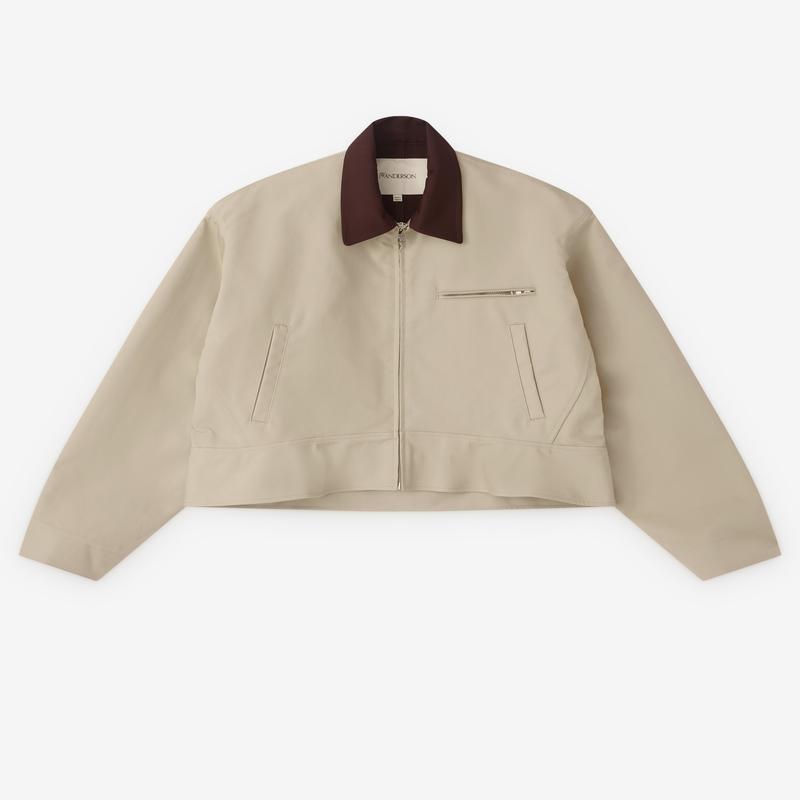 J.W. Anderson - Womens Curved Hem Workwear Jacket - (Nougat/Chocolate)