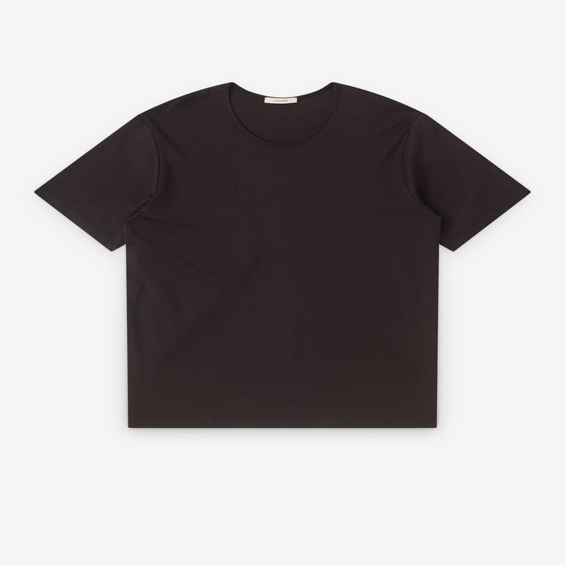 Lemaire - Mens Rib U Neck T-Shirt - (Black)