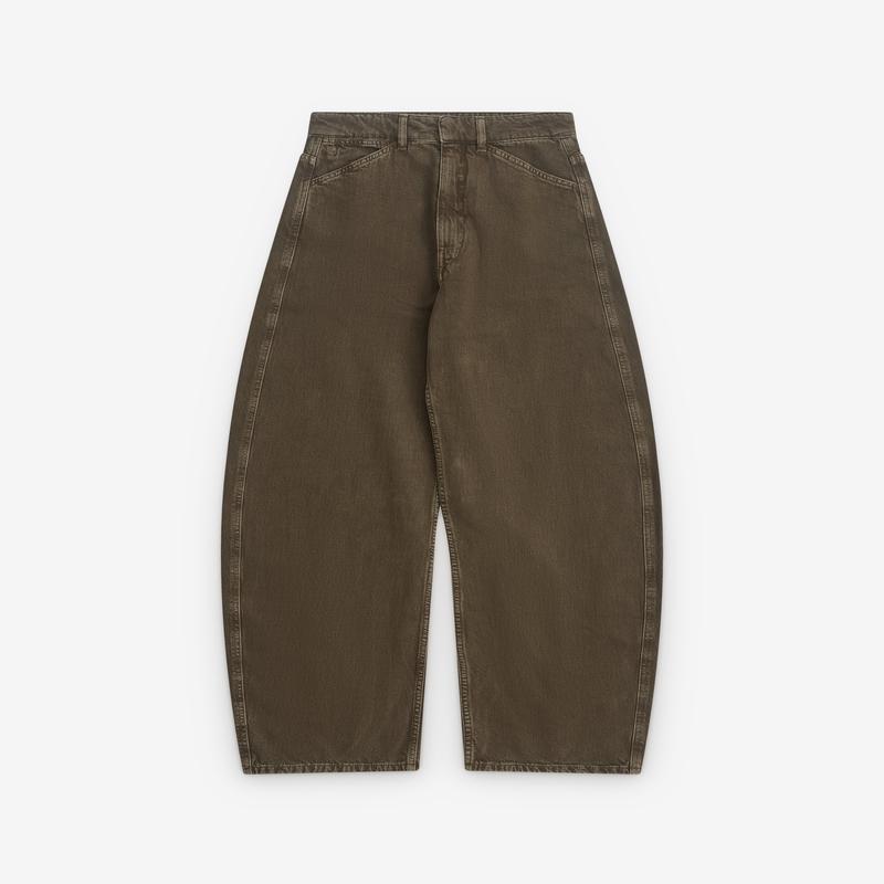 Lemaire - Womens High Waisted Curved Pants - (Green)