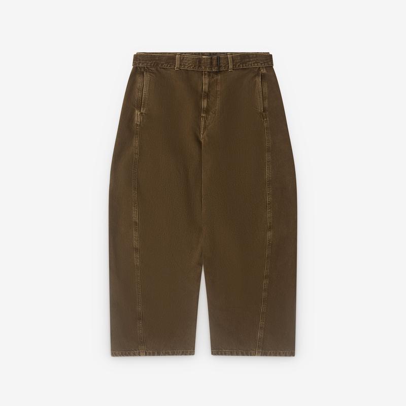 Lemaire - Womens Twisted Belted Pants - (Green)