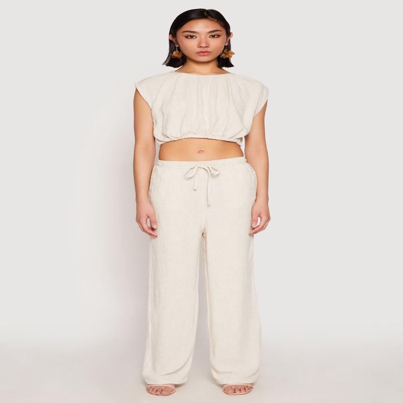 Linen Wide Leg Pants