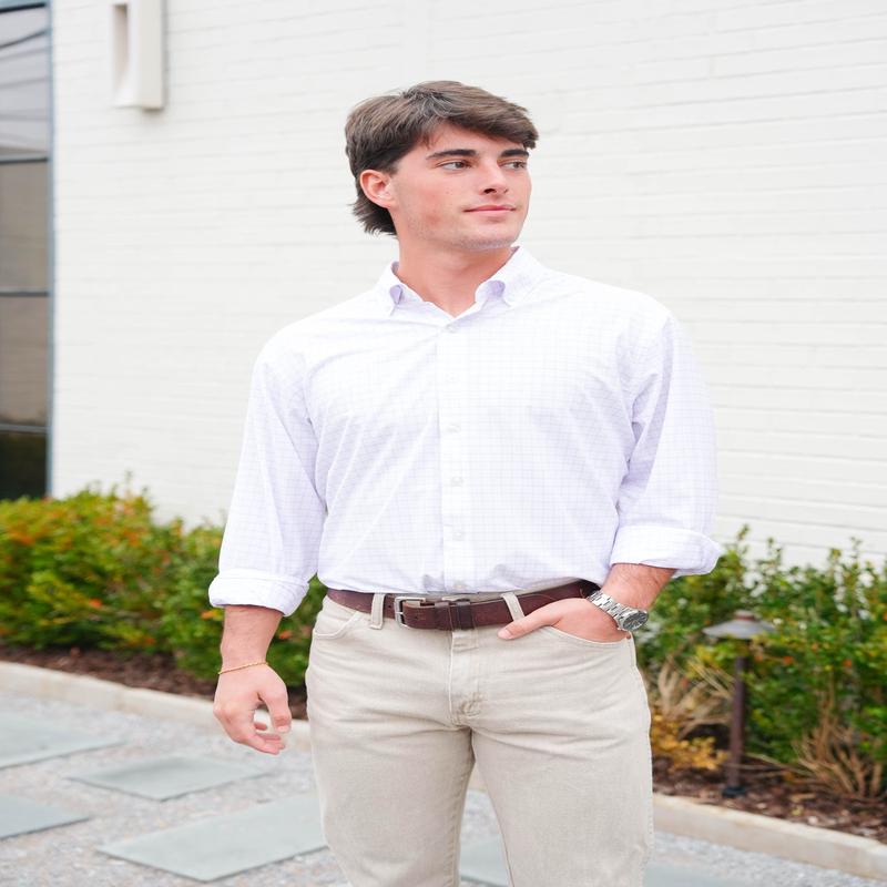 Men's Taylor & Mick Button Down Lavender