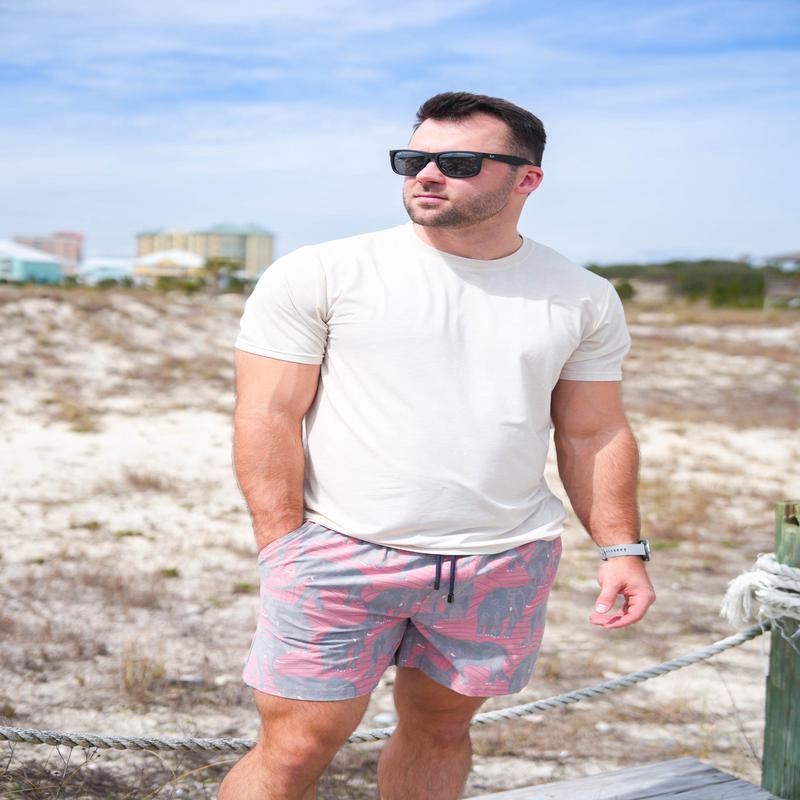 Southern Marsh Harbor Stretch Lined Seawash Short- Elephant