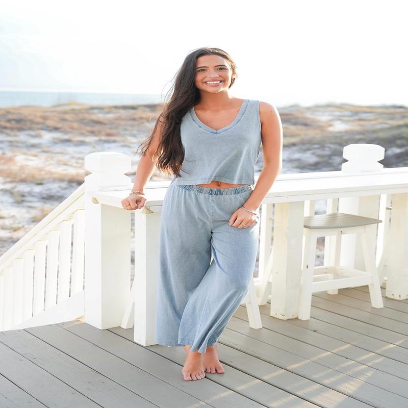 Zsupply Sloane V-Neck Denim Top