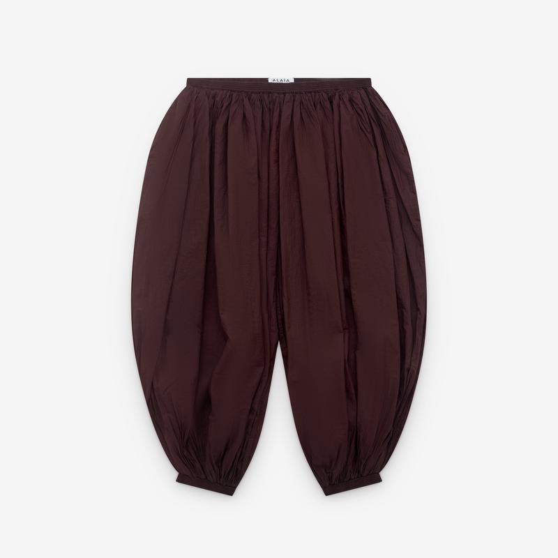 Alaa - Womens Balloon Pants - (Burgundy)