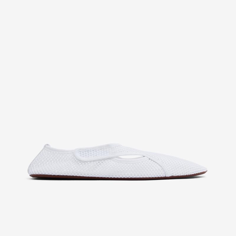Alaa - Womens Fishnet Slippers - (Optic White)