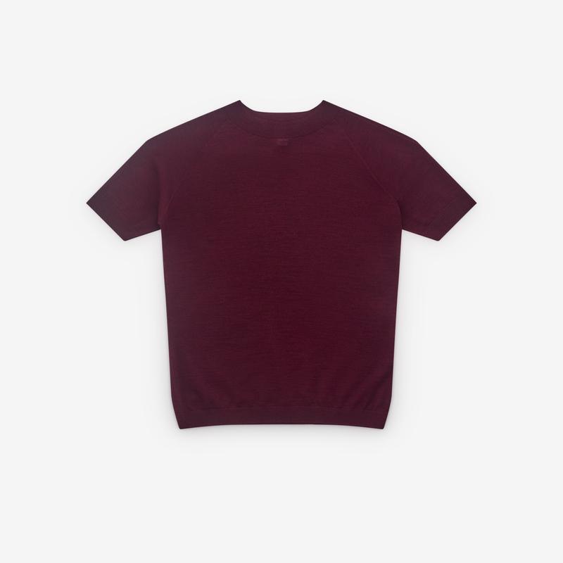 Alaa - Womens Wool T-Shirt - (Dark Red)