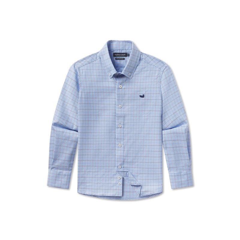 Boys' Southern Marsh Dyer Performance Gingham Dress Shirt