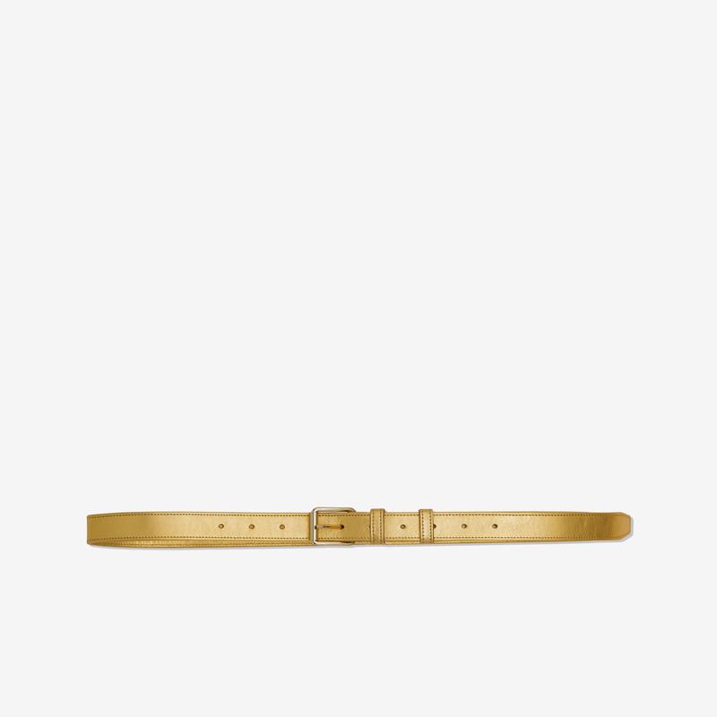 CDG Wallet - Classic Leather Belt - (Gold)