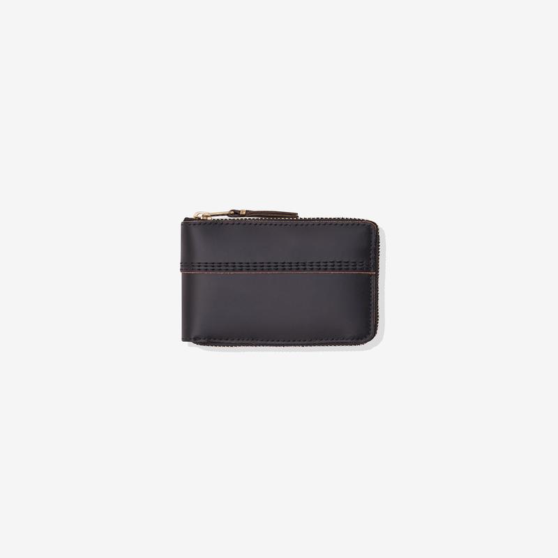 CDG Wallet - Triple Stitch Zip Around Wallet - (Black SA7100TS)
