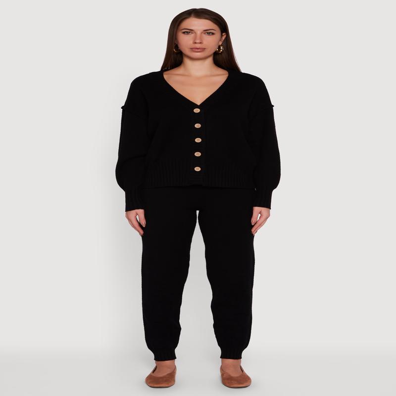 High Waisted Knit Joggers