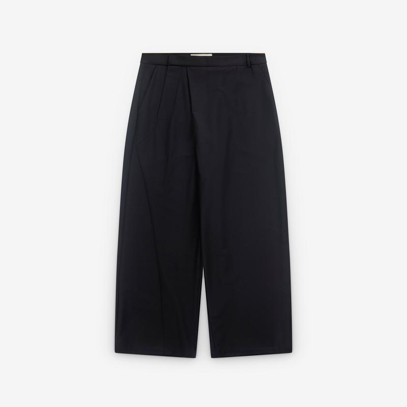 Litkovska - Womens Deconstructed Offset-Zip Pants - (Black)