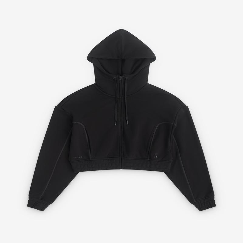 On-Running - Womens Club Cropped Hoodie FKA - (Black)