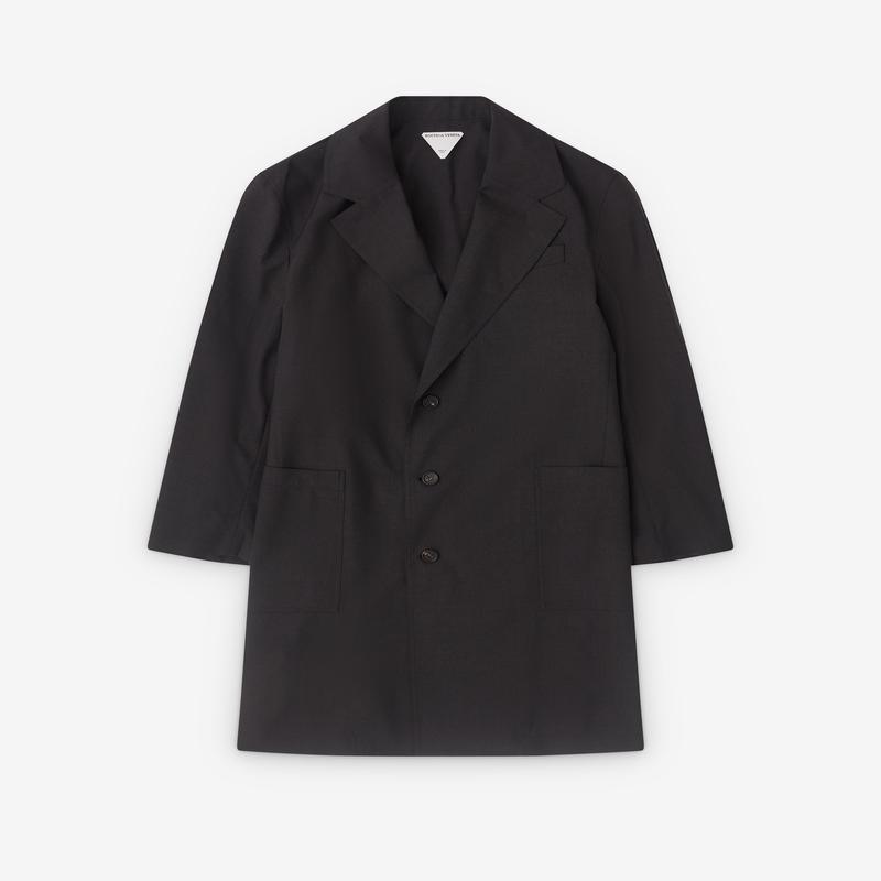 Bottega Veneta - Mens Fine Wool Coat - (Charcoal)