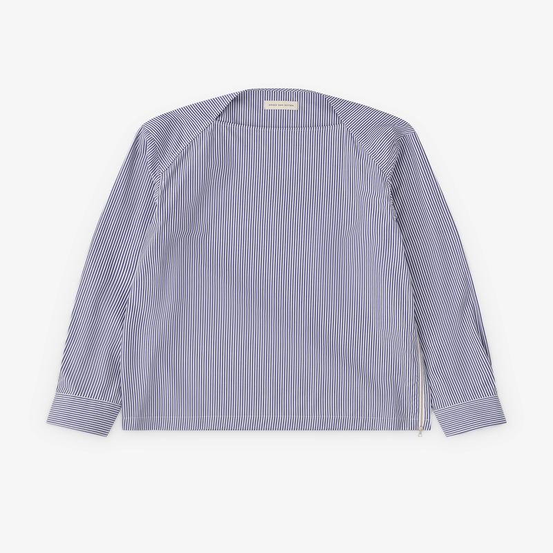 Dries Van Noten - Mens Boat Neck Shirt - (Blue/White)
