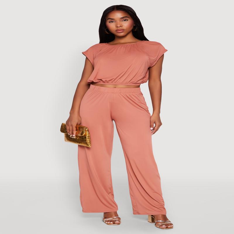 High Waist Wide Leg Pants