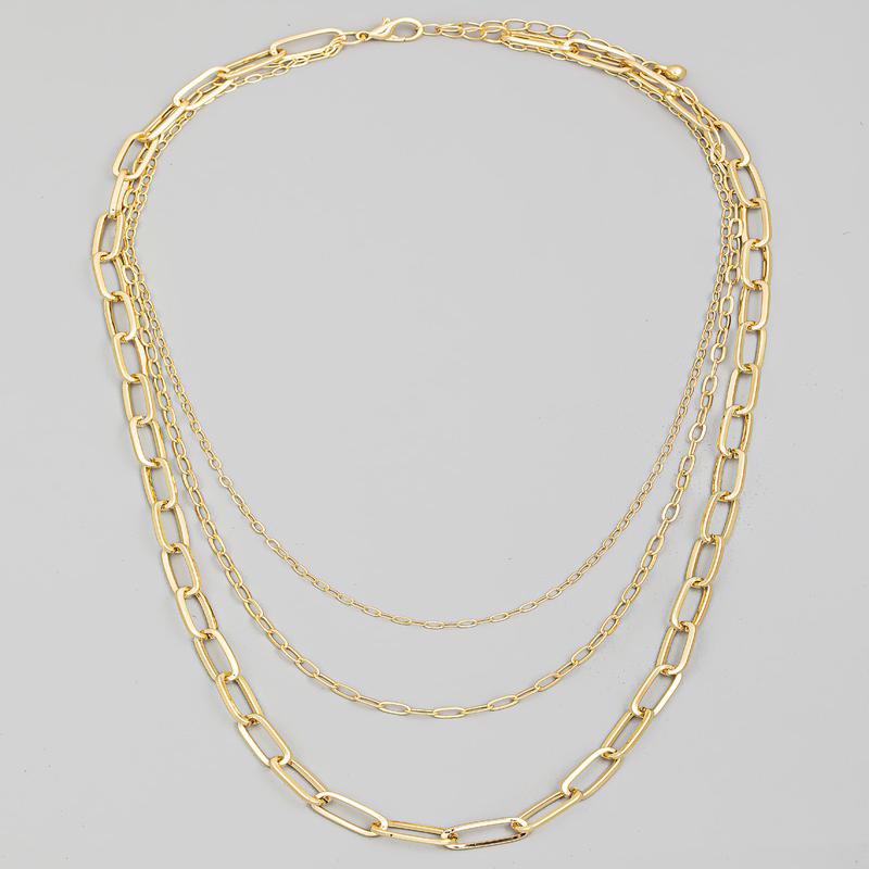 Three Layered Chain Necklace
