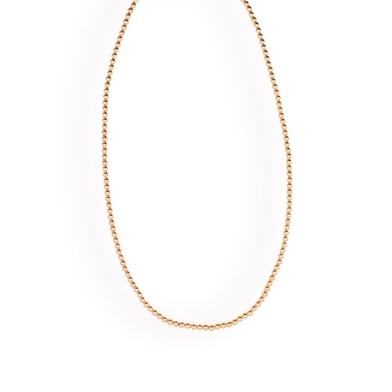 Beaded Blonde 3mm Necklace 18"