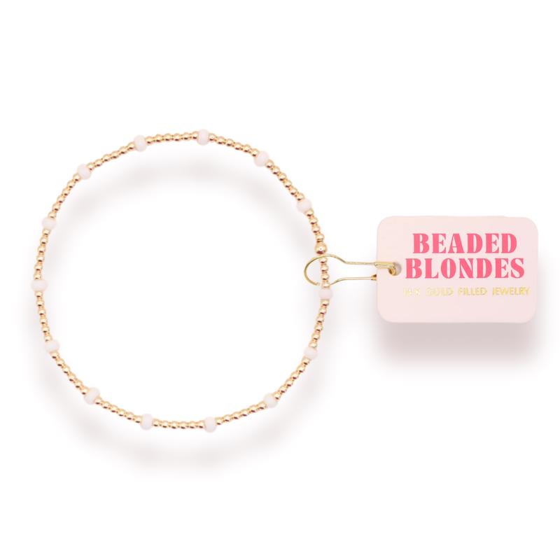 Beaded Blonde Dainty Poppi Bracelet